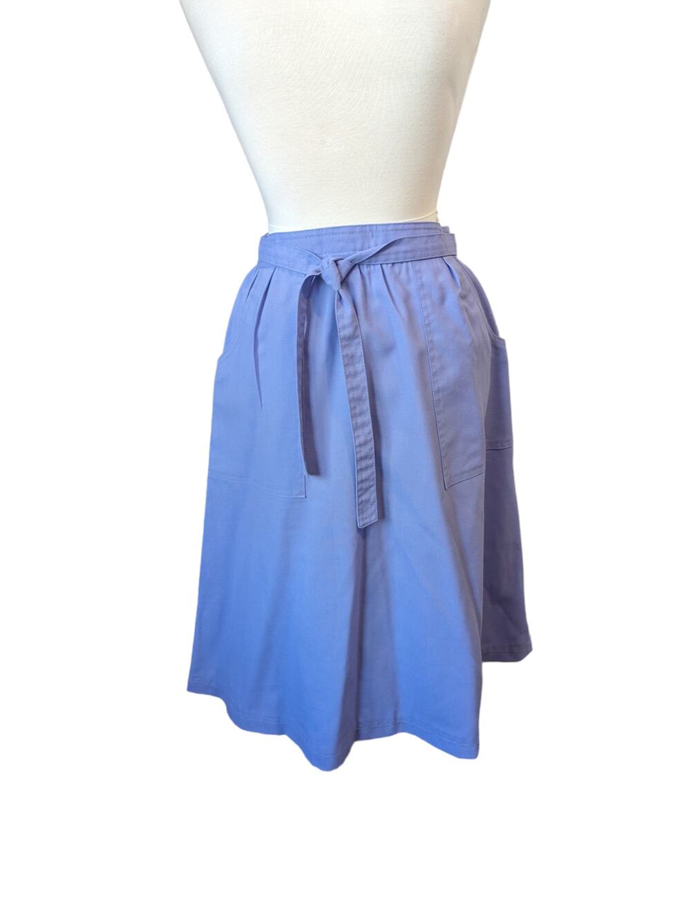 Vintage Kimberly Sport Zip Up Skirt Size 12 Tie in front or back Periwinkle